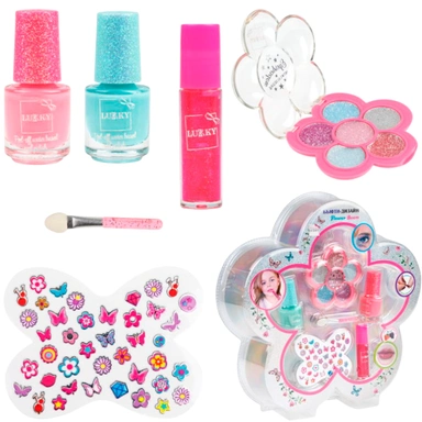 Набор 6цв.тени с блёстками,апп.,2 лака д.ногтей peel-off,блеск д.губ,стикеры д.ногтей Т26329