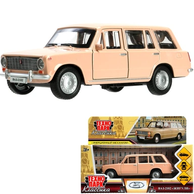 Модель 2102-12-BG ваз-2102 12 см, двери, багаж, инер,бежевый Технопарк