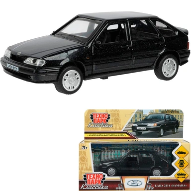Модель 2114-12-BK-WOD LADA -2114 SAMARA, 12 см, двери, багаж, инерц., черный Технопарк  в кор.
