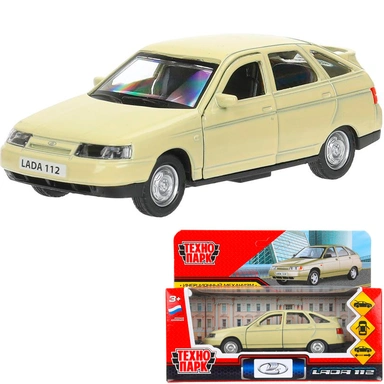 Модель 2112-12-BG ВАЗ-2112 12 см, двери, багаж, бежевый Технопарк  в коробке