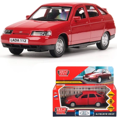 Модель 2112-12-RD ВАЗ-2112 12 см, двери, багаж, вишневый Технопарк в кор.