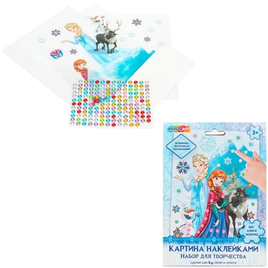 Набор для творчества Картина наклейками Снежная принцесса MultiArt PICSTICK-122839