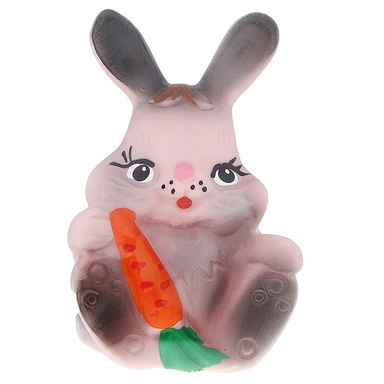 Резиновая игрушка Зайчик с морковкой СИ-38