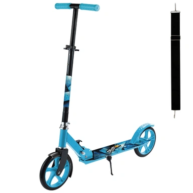 Самокат детский двухколесный складной, Синий от 8 лет до 100 кг