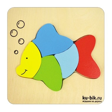Деревянный пазл Рыбка ПЗЛ1801 /20/