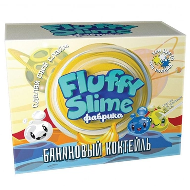 Набор для опытов и экспериментов.Юный химик Флаффи-слайм фабрика Банановый коктейль 889