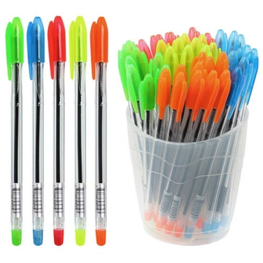 Ручка шариковая синяя на масляной основе VeGa 0,7 мм. NEON РШ100 СТАММ