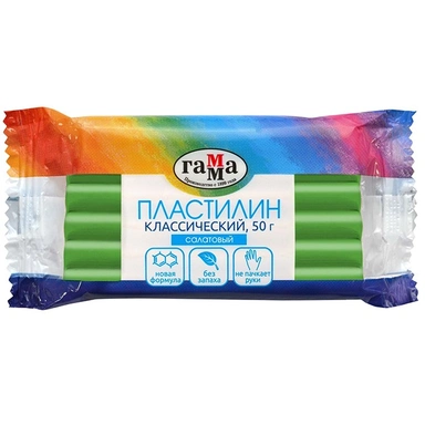 Пластилин Классический 50 гр. Салатовый 270818_09 /ГАММА/
