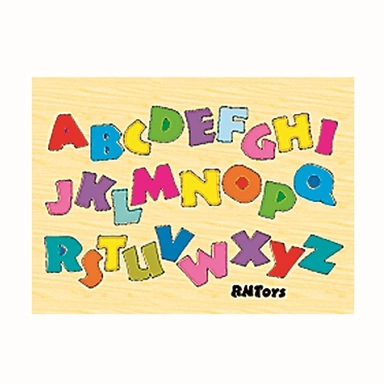 Деревянная игра Алфавит английский на деревянной основе (RNToys) ЛИ-057