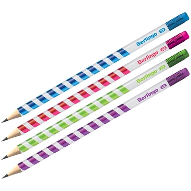 Карандаш ч/гр. НВ Supertwist с ластиком ВР00940 Berlingo Flexy Neon