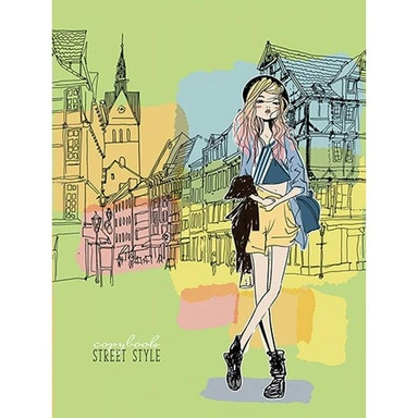 Тетрадь 96 л. клетка Городская девчонка С0262-87