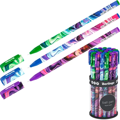 Ручка шариковая синяя 0,7мм Liquid Wave 333020 Berlingo