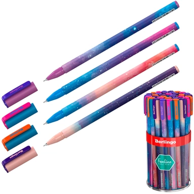 Ручка шариковая синяя 0,7мм  Funline. Universe  Berlingo  319394