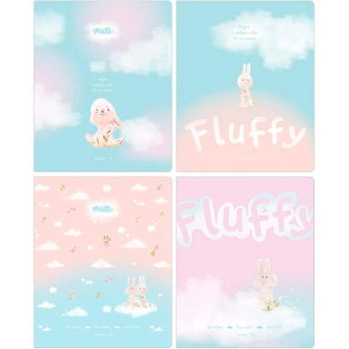 Тетрадь 48 л. клетка BG Mix-8. Fluffy 342100  матовая ламинация