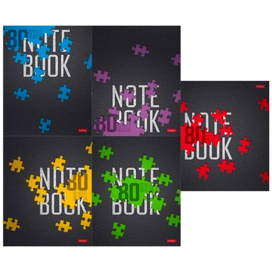 Тетрадь 80 л. клетка Puzzlestyle 80Т5В1 Hatber