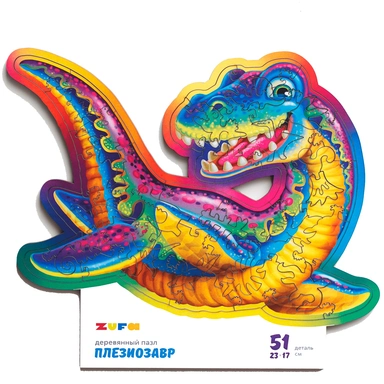 Деревянный пазл развивающий Плезиозавр kids S КА-00000011 СТОК