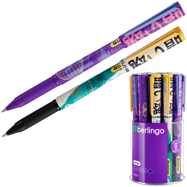 Ручка шариковая автоматическая Berlingo Glyph синяя, 0,7мм 350502