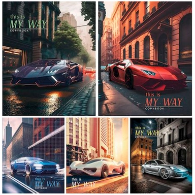 Тетрадь 48 л. клетка Авто С9599-01