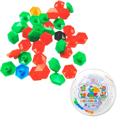 Мозаика шестигранная Попугай 113 эл круглая 02191