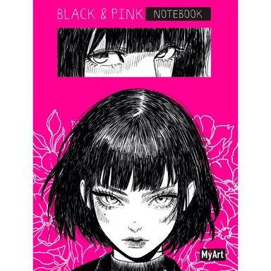 Блокнот 467-0-159-14835-7 в линию Black  Pink. Глаза в глаза