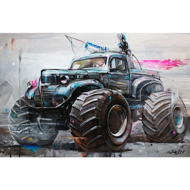 Деревянный Пазл 120 Внедорожник современный серый MPZCT34-M