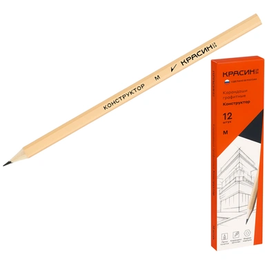 Карандаш ч/г Красин Графика М (B) заточен. 360809