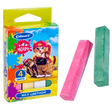 Мел цветной 4 шт. Зверята CULLINAN FMC-4 Z