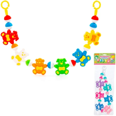 Погремушка подвеска Забавные зверята 75 см 71606 П-Е /10/