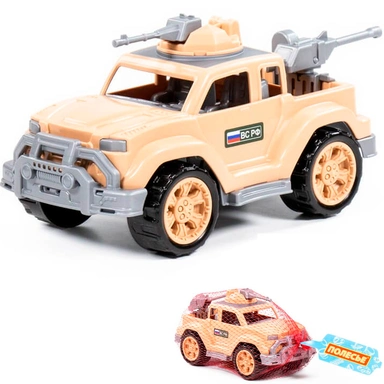 Автомобиль пикап военный-сафари Легионер-мини с 2-мя пулемётами в сеточке 83623 П-Е /15/