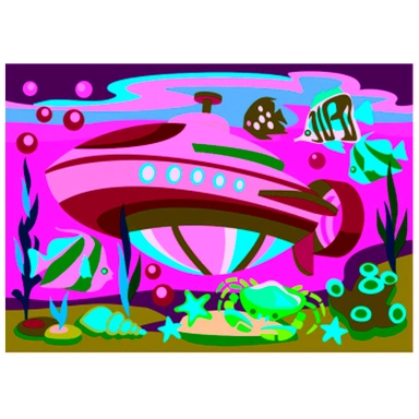 Набор для творчества Картина по номерам для малышей Подводная лодка Ркн-103 Lori