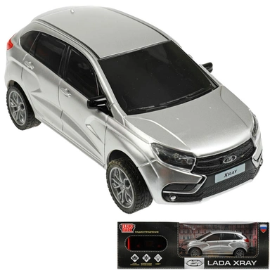 Машина на радиоуправлении LADAXRAY-18L-GY LADA XRAY 18 см, свет, сереб Технопарк в кор /36/