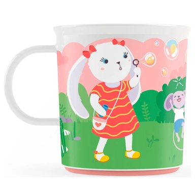 Кружка детская с розовым декором и нескользящим дном 0,2л белый 431317316