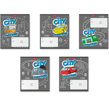 Тетрадь 18 л. клетка ErichKrause City Transport 58251