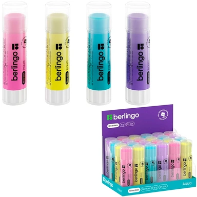 Клей карандаш 15 гр. цветной FPp_15100 Berlingo Aqua