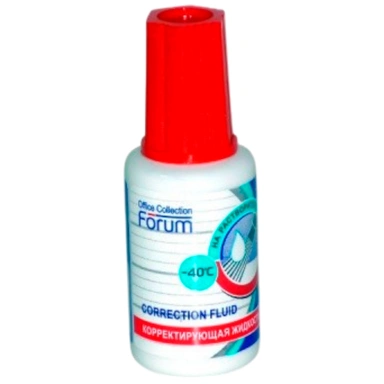 Коррект. жидкий на растворителе 20г, кисточка, FORUM Office Collection 537016