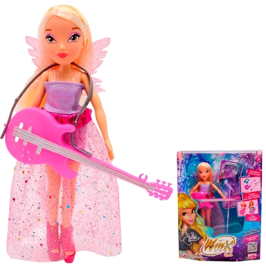 Winx Club Кукла Шарнирная Rock Стелла с крыльями и аксессуарами (4 шт.) 24 см IW01332203