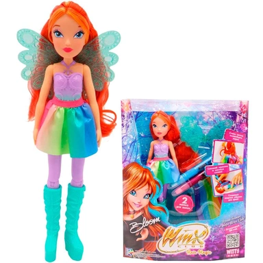 Winx Club Кукла Шарнирная Hair Magic Блум с крыльями и маркерами (2 шт.),  24 см IW01232101
