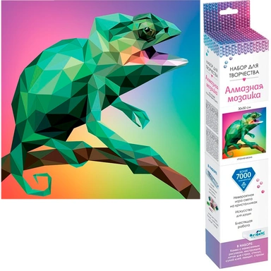 Набор для творчества Алмазные узоры 30*30см Хамелеон 06717