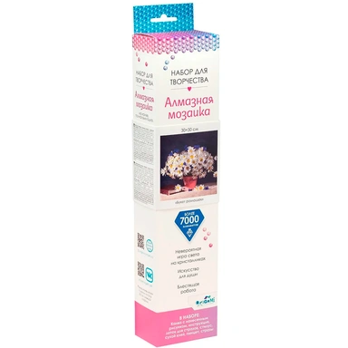 Набор для творчества Алмазные узоры 30*30см Букет ромашек 07641