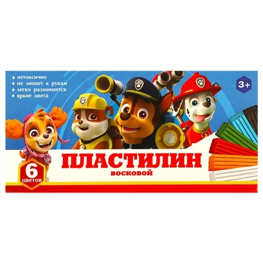 Пластилин 6 цветов восковой Щенки MCLV-104239-6-PU