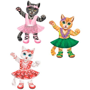 Деревянный Пазл 32 Кошка модница MPZSRТ-2