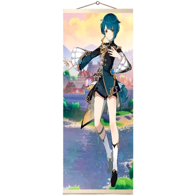 Набор для творчества Алмазная мозаика панно 35х90 Геншин СИН ЦЮ KM1099