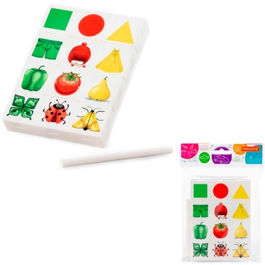 Набор игровой настольный Ассоциации. Цвета и формы (12 элементов) (в пакете) 31420 П-Е /24/