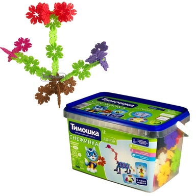 Конструктор «Снежинка» 150 деталей ТМ ТИМОШКА