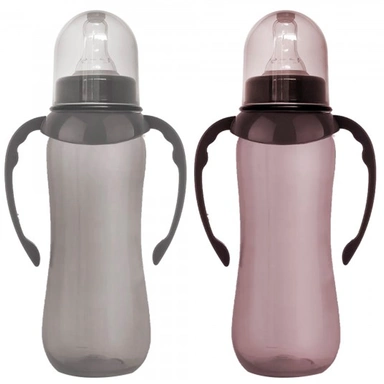 Бутылочка 250 мл. EASY с талией и ручками ПП, силикон , средний поток 6+