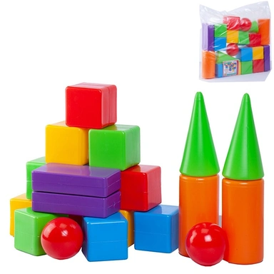 Конструктор Строитель 20 деталей 5010 /Юг-пласт/