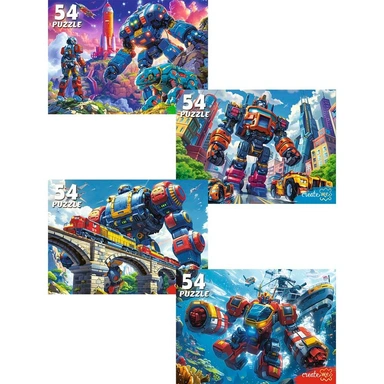 Пазл 54 Мир мощных трансформеров П54-2500