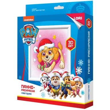 Набор ДТ 3D Art Панно-раскраска Щенячий патруль новогодняя Скай Ипс-006 Lori.