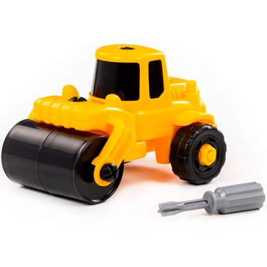 Конструктор-транспорт Дорожный каток 18 элементов