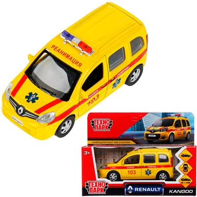 Модель KANGOO-12AMB-YE RENAULT KANGOO Реанимация желтый Технопарк  в коробке